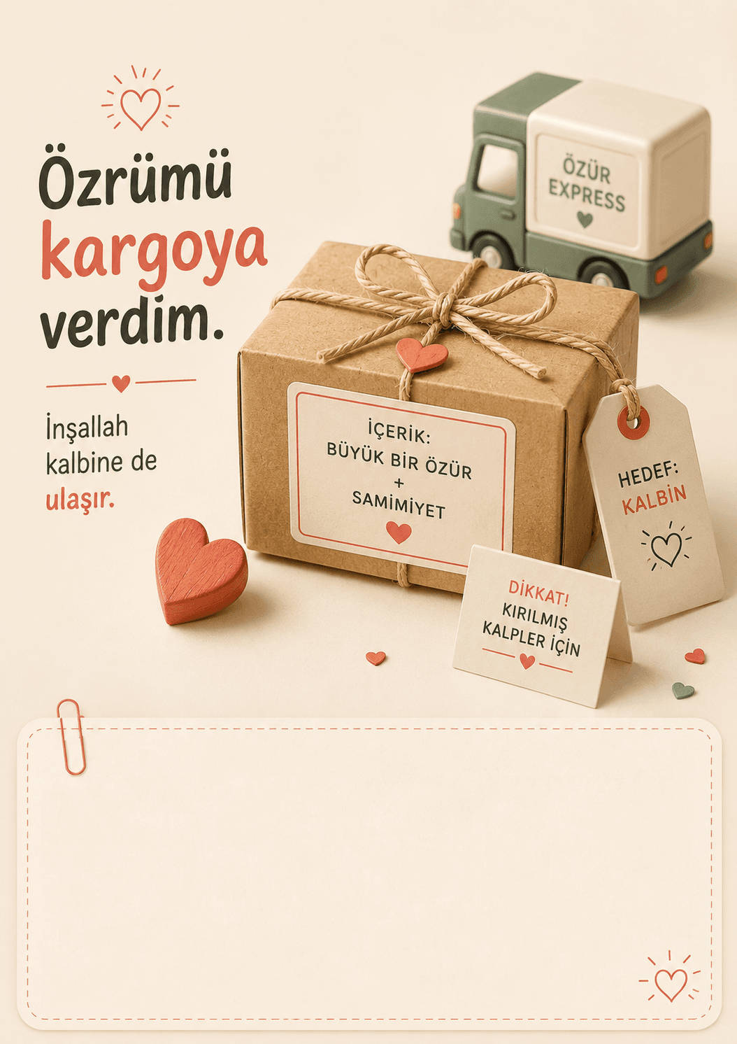 Özrümü Kargoya Verdim
